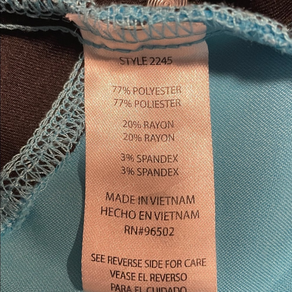 Purple Label Yoga by healing hands Scrub Top - Size XS - Picture 7 of 7